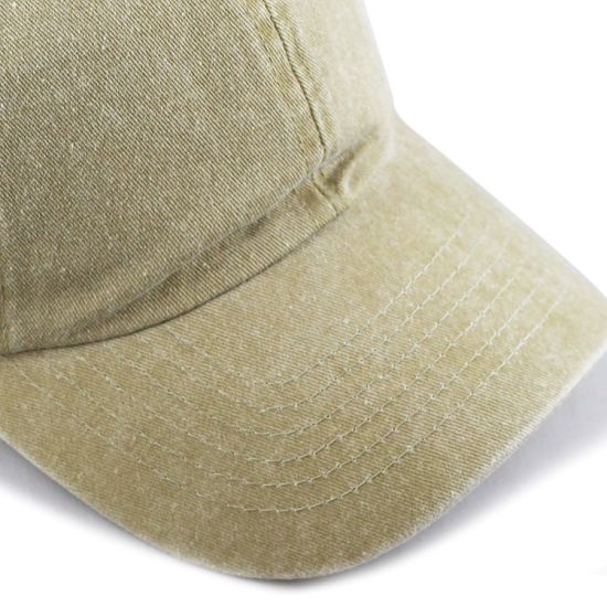 100% Cotton Adjustable Baseball Pigment Dyed Cap 6 Panel