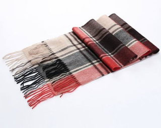 Sedex Audit Woven Plaid Factory Wholesale Winter Infinity Knit Scarf.
