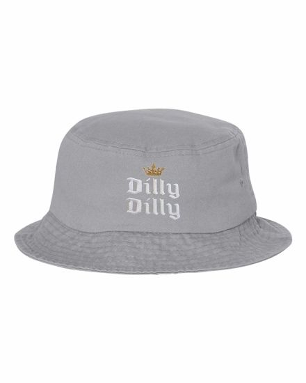 100% Cotton Promotional Flat Crown Embroidered Fashion Bucket Hat