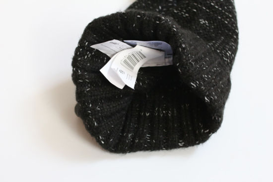 100% Beanie Winter Warm Knit Custom Striped Baggy Beanie Hat