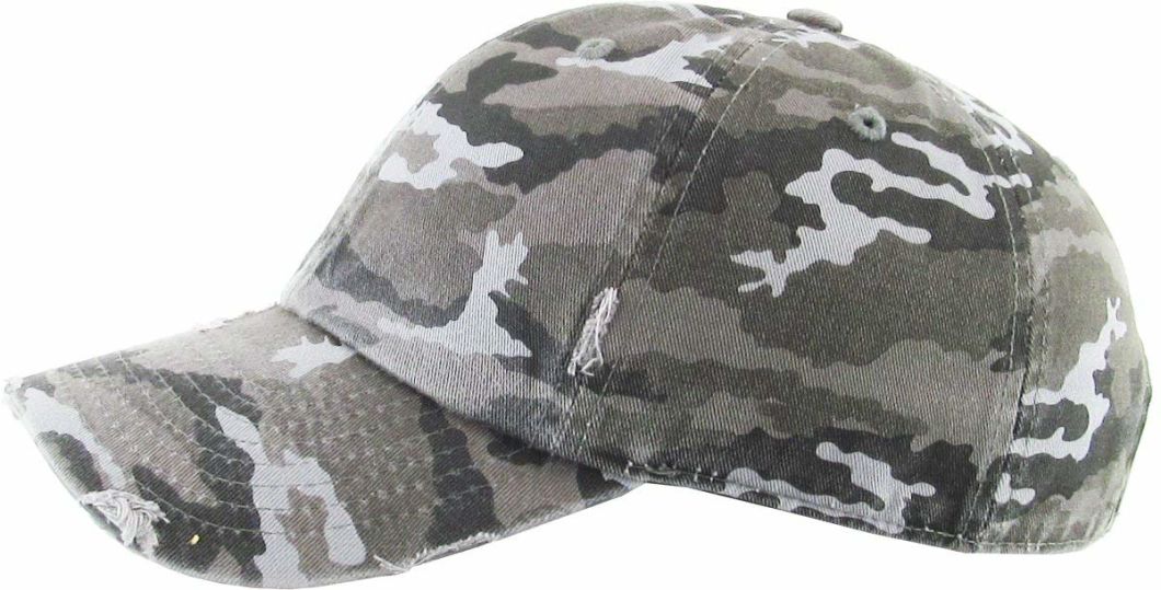BSCI Audit Adjustable Vintage Washed Distressed Cotton Camo Trucker Cap