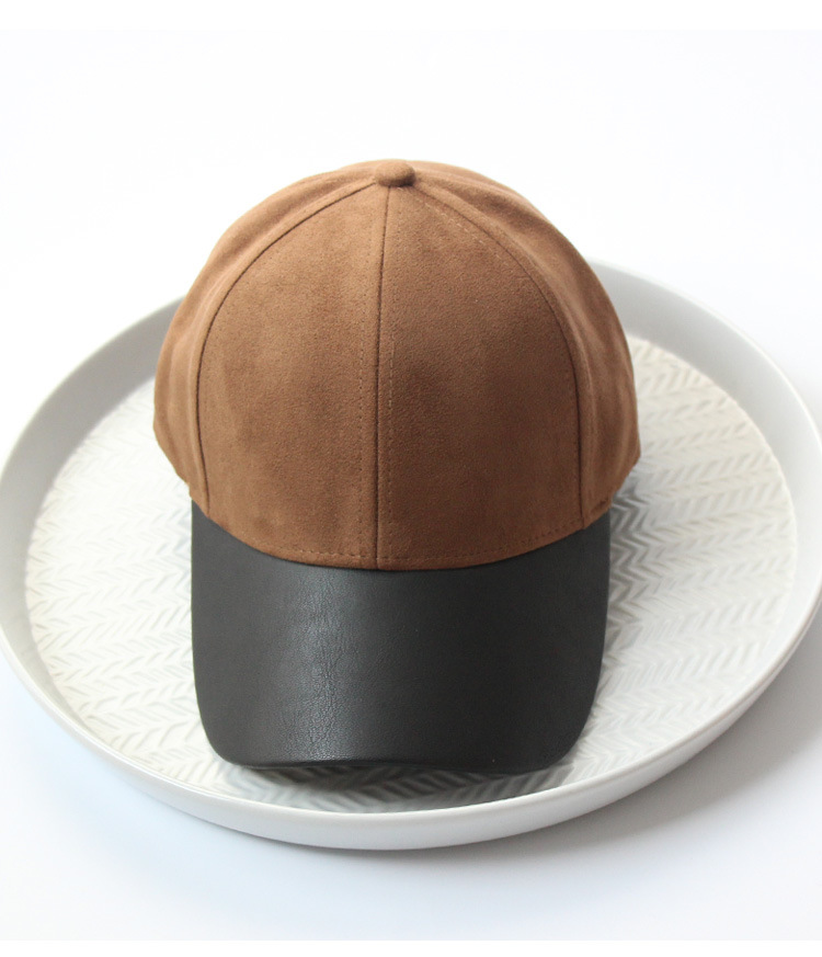 Blank Ladies Polyester Faux Suede New Arrival Camel Baseball Suede Cap