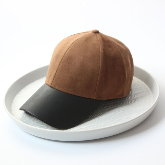 Blank Ladies Polyester Faux Suede New Arrival Camel Baseball Suede Cap