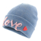 Acrylic 3 D Embroidery Sport Winter Knitted Hat Custom Warm Ski Cap Solid Color Beanie Hats