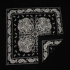 Hot Sales Promotional 100% Cotton 55cm*55cm Black White Paisley Square Printed Bandana