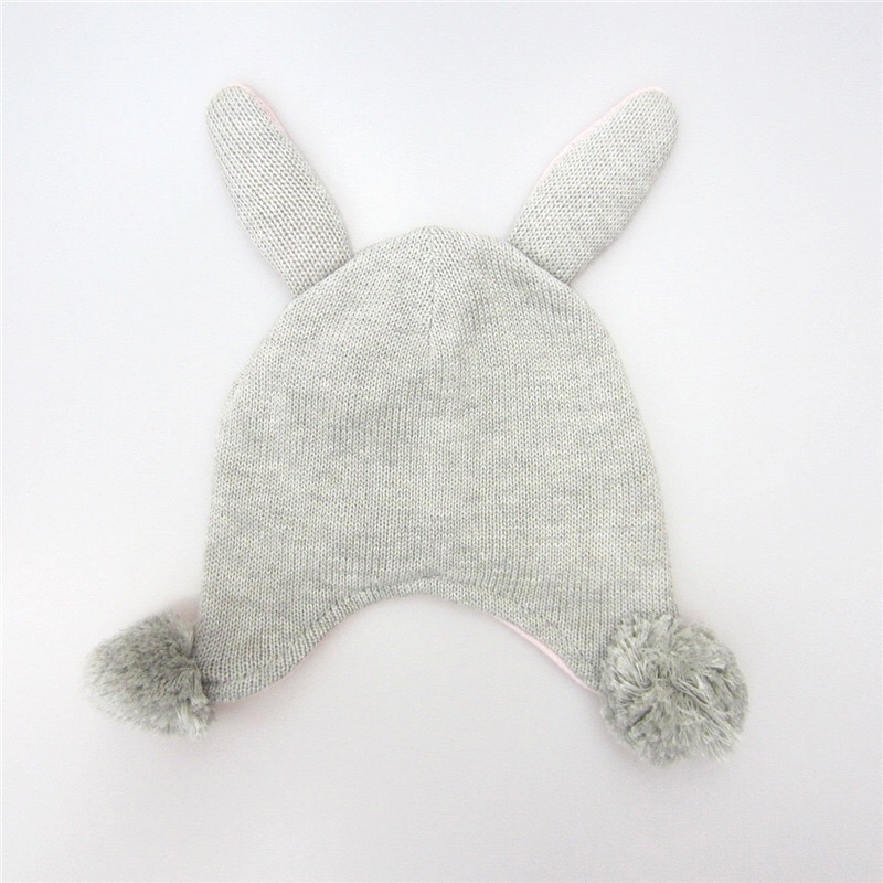 Fashion Acrylic Winter Hats Baby Girl Beanie with Ear Flap