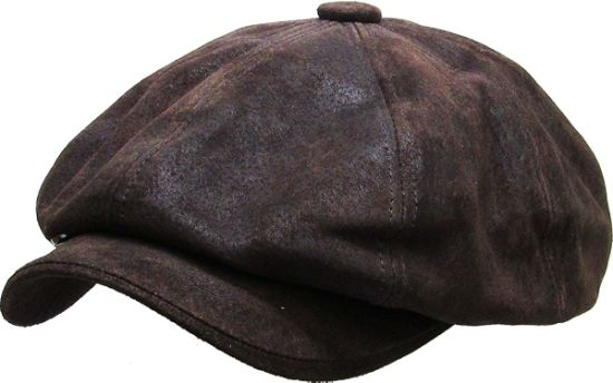 BSCI Audit Winter Adjustable Newsboy 100% Genuine Leather IVY Cap