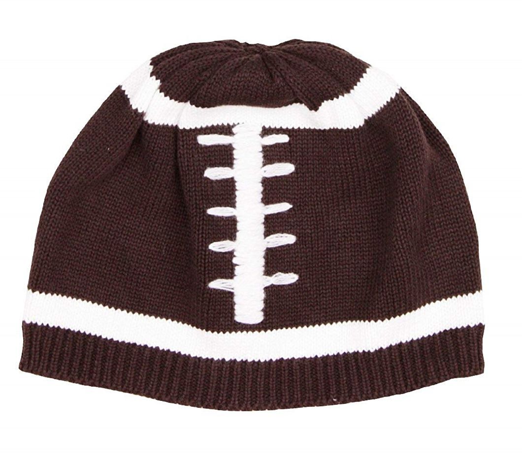 100% Cotton Winter Warm Beanie Knitted Embroidered Football Hat
