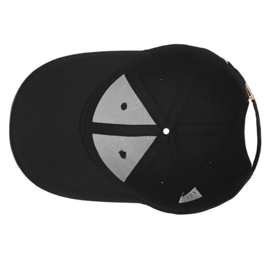 Wholesale 6 Panel Promotional Cotton Twill Black Custom Logo Design Sports Blank Baseball Cap
