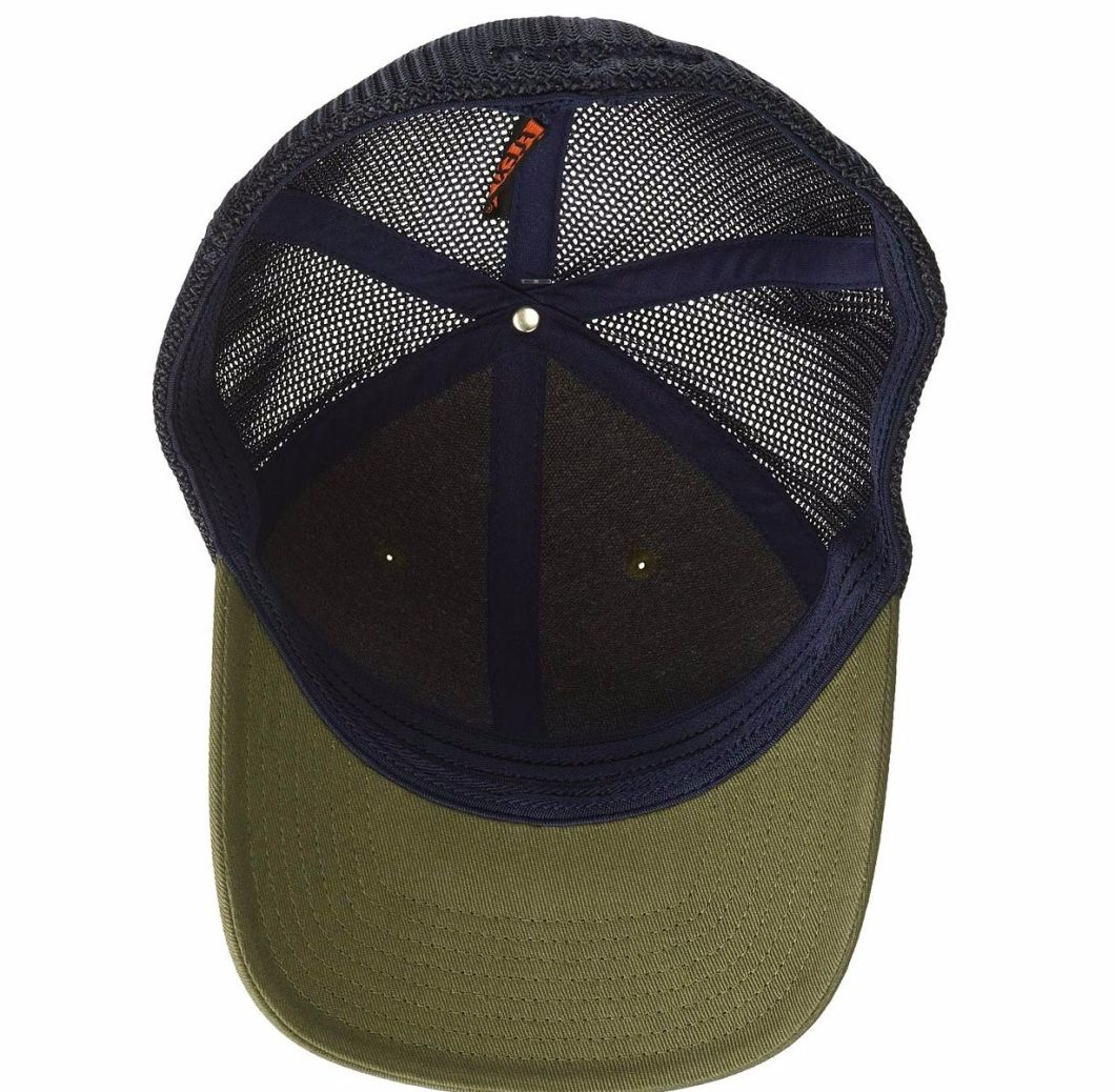 Custom Cotton 6-Panel Curved Brim Patch Trucker Hat No Mesh