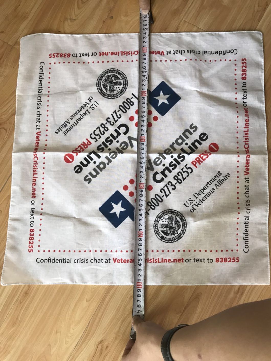OEM Wholesale USA Square 100% Organic Cotton America Army White Color Bandana