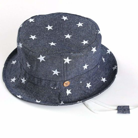 Custom Children Beach UV Protection Reversible Bucket Hat with Adjustment Chin Strap