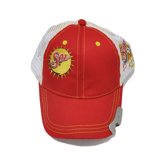 100% Cotton Mesh Bottle Opener Baseball Cap with Embroidery Logo