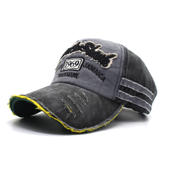 BSCI Audit Embroidered Adjustable Washed Cotton Distressed Dad Hat
