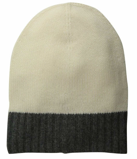 Slouchy Winter Warm Beanie Knitted Ribbed Cuff Cashmere Hat