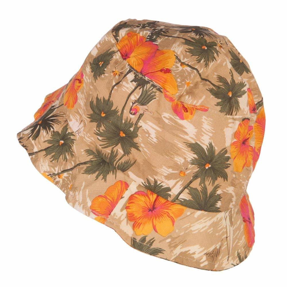 Sedex Audit Cotton Elastic Tie Summer Beach Hawaiian Print Hat