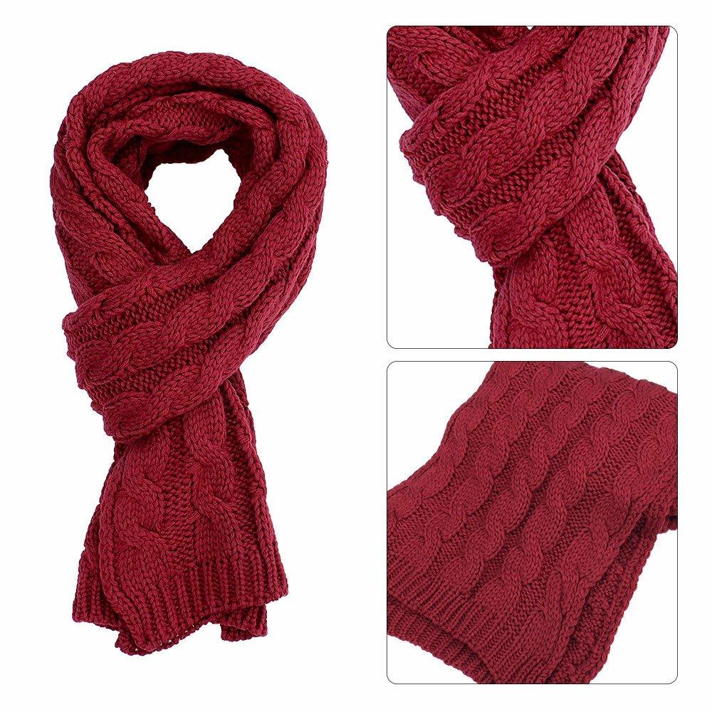 Sedex Audit 100% Acrylic Winter Fashion Warm Soft Cable Knit Hat Glove Scarf Set