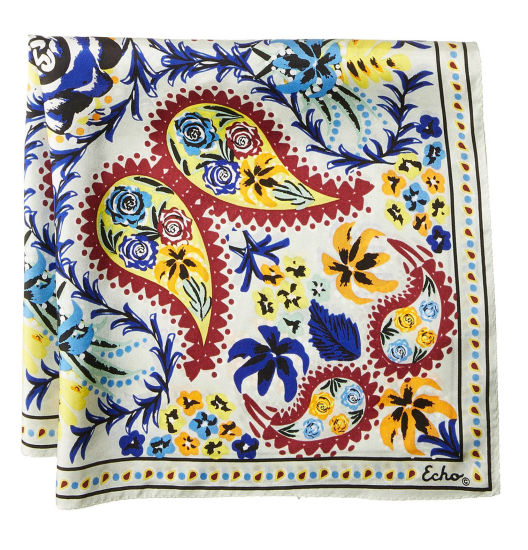 BSCI Audit Wholesale Custom Lady Flower Pattern Square Silk Bandana