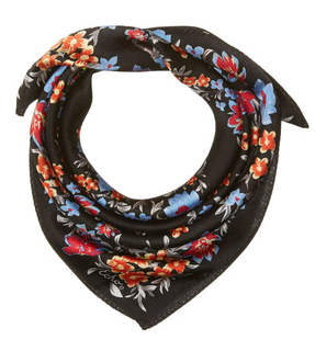 BSCI Audit Wholesale Custom Lady Flower Pattern Square Silk Bandana
