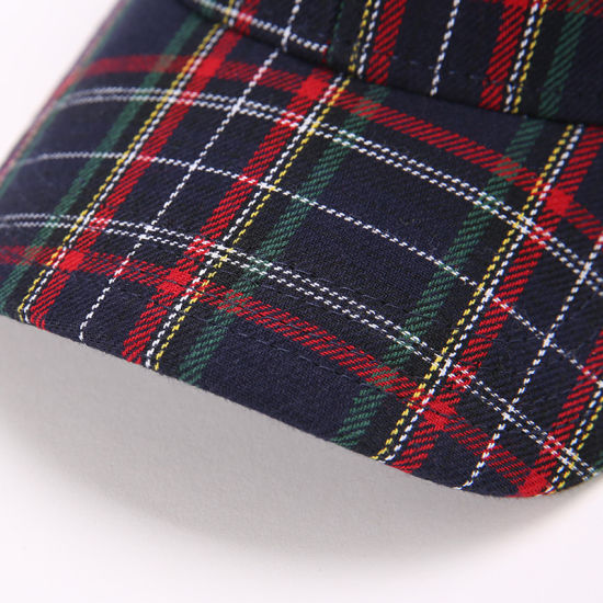 Fashion Checker Pattern Baseball Cap 6-Panel Sports Caps Hip Hop Street Dance Hat Promotional Cap