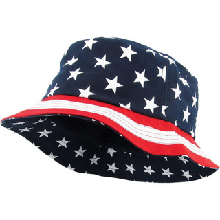 100% Cotton Unisex American Flag Print Bucket Free Sample Hat