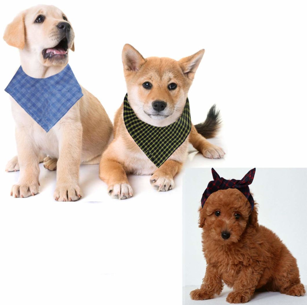 Sedex Audit Promotional Cotton Triangle Print Cotton Pet Scarf Cat Dog Bandana