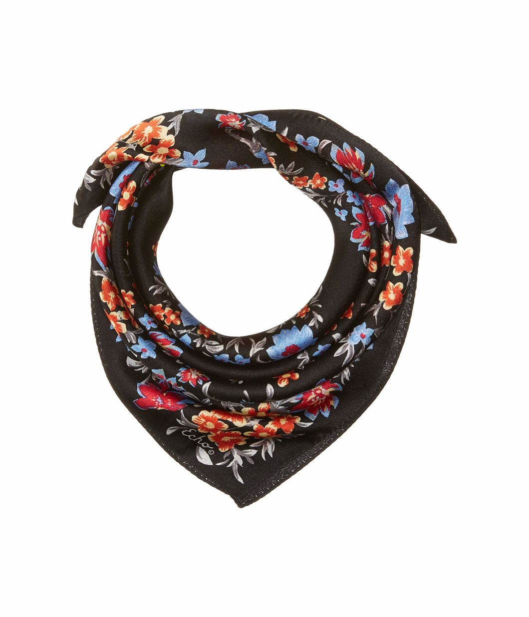 BSCI Audit Wholesale Custom Lady Flower Pattern Square Silk Bandana