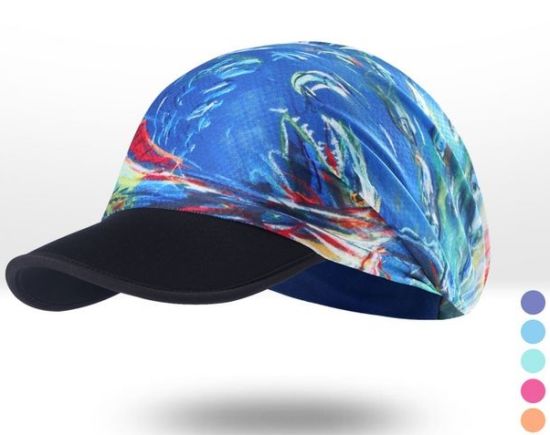 Custom Fashion Polyester Print Sublimation Cycling Cap with Soft Curved Brim