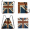 Sedex Audit Wholesale Custom Man Women Flag Pattern Hemp Drawstring Bag with Durable Canvas and Cotton for Gym Sports Books Small Laptop