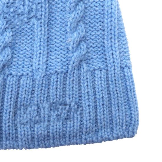 Man Women Acrylic Winter Slouchy Warm Blank Knitted Blue Beanie Hat