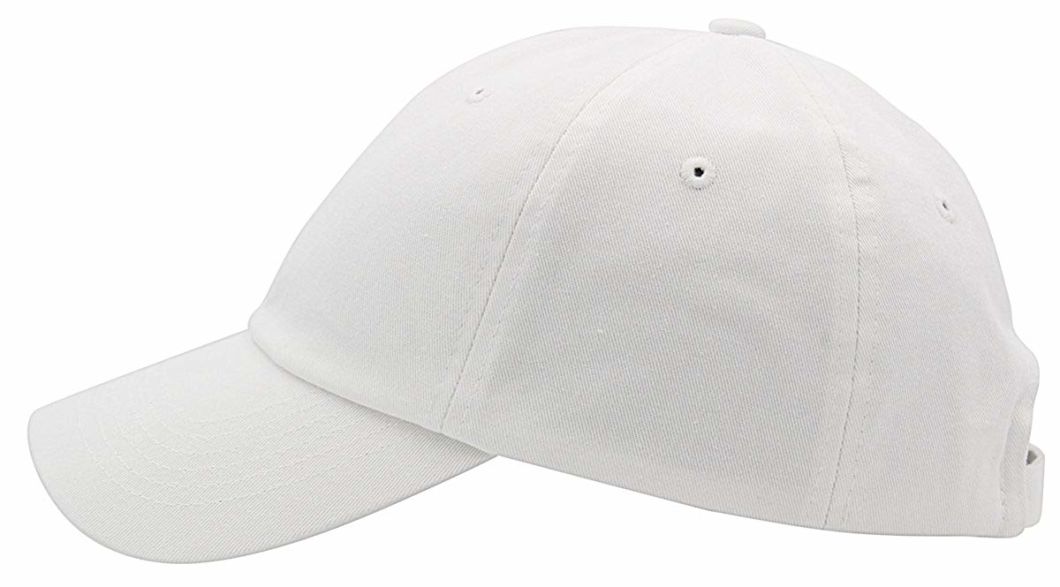 Wholesale Classic Cotton Plain Adjustable Blank Cap White for Man Women