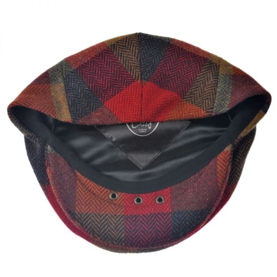Breathable Wool Squares Donegal Tweed Wool IVY Cap with Eyelets