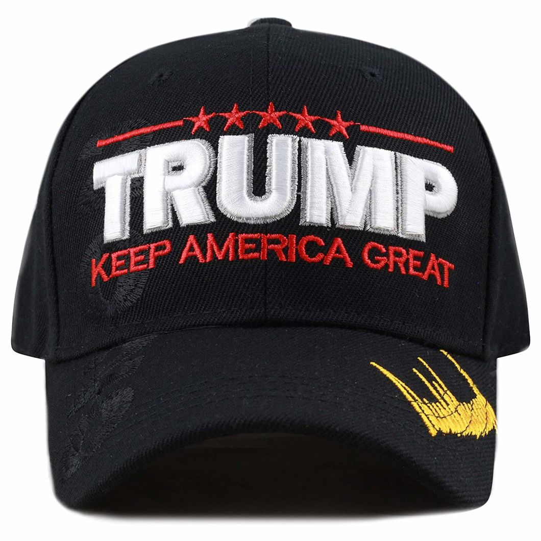 Wholesale Embroidered Adjustable Velcro Strap New Fashion Trump Ear Hat
