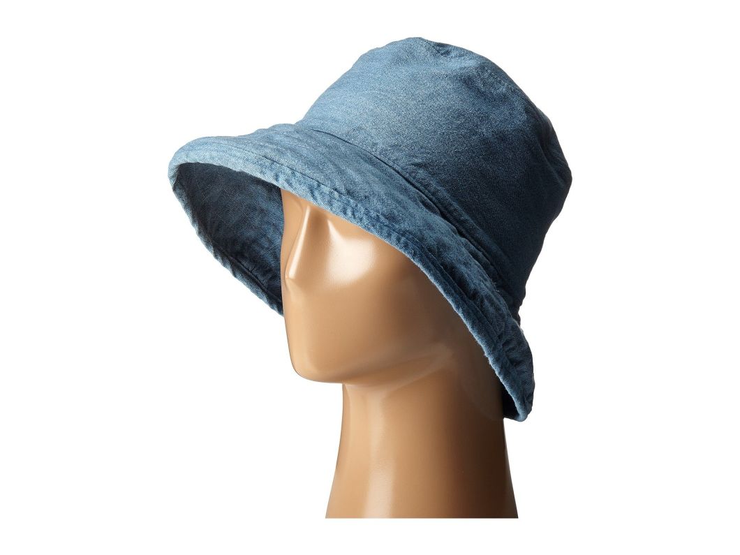 Unisex Down-Turned Brim Crusher Bucket Fashion Hat in Washed Cotton