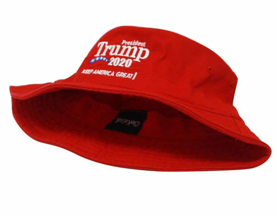 Custom Red Classic Six-Panel Cotton Trump Embroidered Logo Hat for Man Women