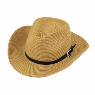 Sun Protection Summer Bucket Cowboy Foldable Roll Brim Straw Hat