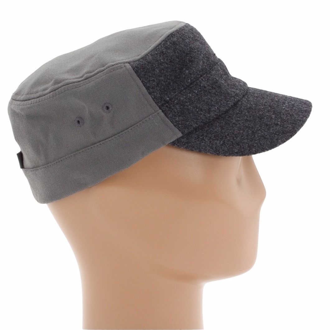 BSCI Audit Wholesale Custom Winter Blank Classic Army Gray Wool Cap