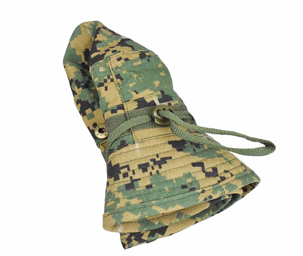 Custom Folding Breathable Fashion Camouflage Wide Brim Bucket Hat Cap