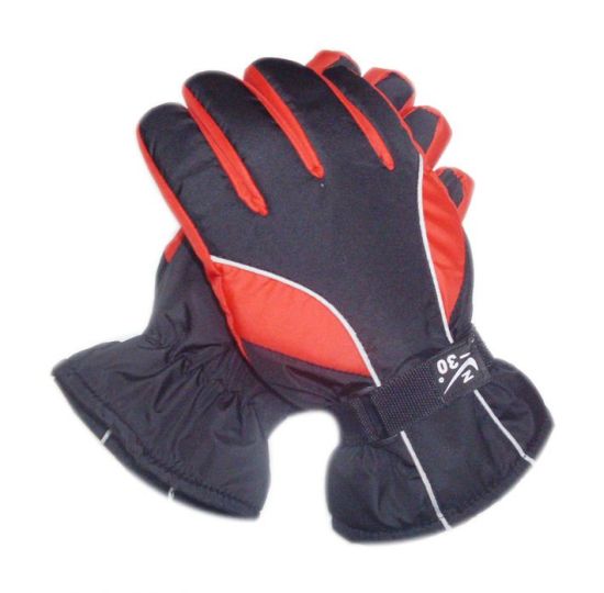 Custom Wholesale Windproof Snow Winter Leather Insulation Black Ski Glove