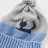 Embroidered Winter Warm Striped Beanie Knitted Baby POM POM Hat