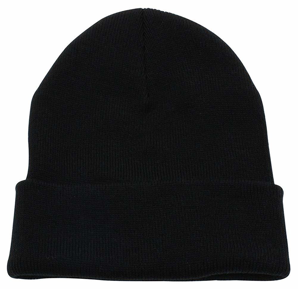 Wholesale Custom Unisex Cuffed Blank Plain Skull Knitted Mans Beanie Hat