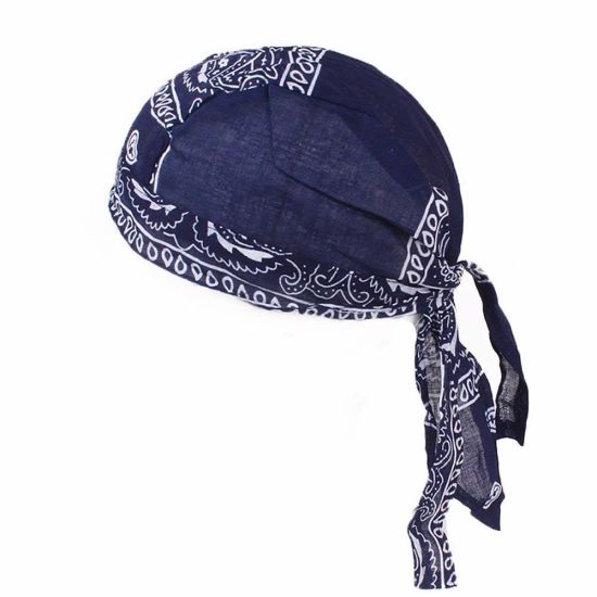 Wholesale Custom Breathable Quick-Dry Sport Bandana Hat Pirate Durag Cap