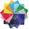 100% Cotton Fashion Accessories Double Sided Print Handkerchief Headwrap Headband Scarf Bandana
