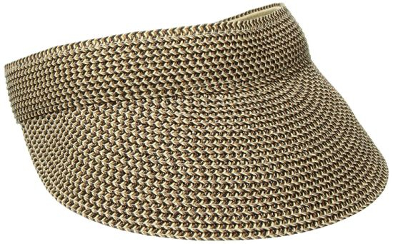 Women Polyester Cap Visor with Stretch Sweatband and Velcro Closure