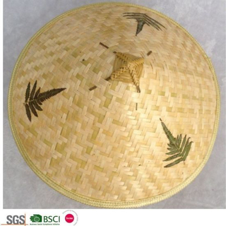 Wholesale Farmer Fishing Hat Chinese Oriental Vietnamese Bamboo Straw Hat