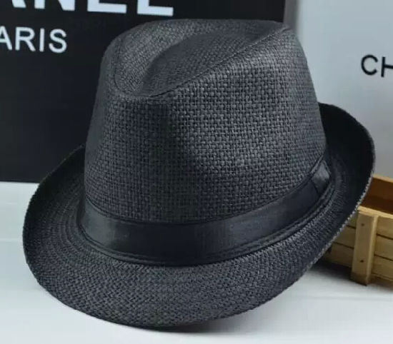 Custom Straw Paper Basic Fedora Hat Summer Beach Hat