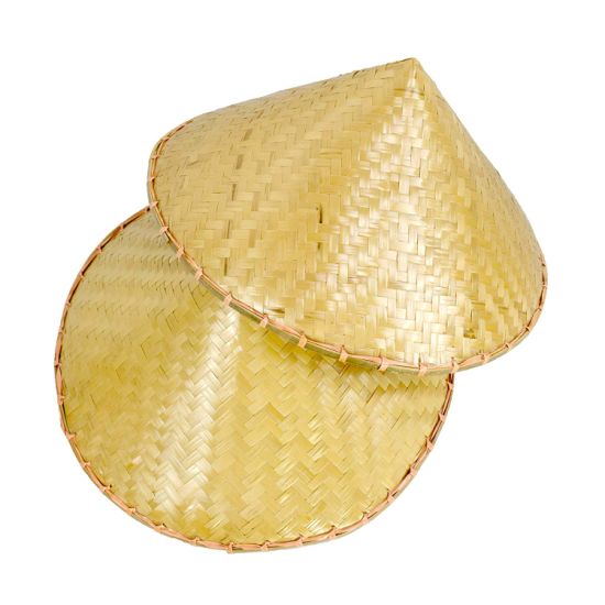 Sedex Audit 100% Bamboo Straw Adjustable Mesh Chinese Bamboo Hat