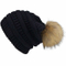 Acrylic Chunky Slouchy Beanie Knitted Fur POM Custom Bobble Hat