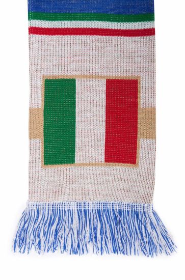 BSCI Audit Acrylic Italy Italia Soccer Double-Sided Fan Football Knit Scarf