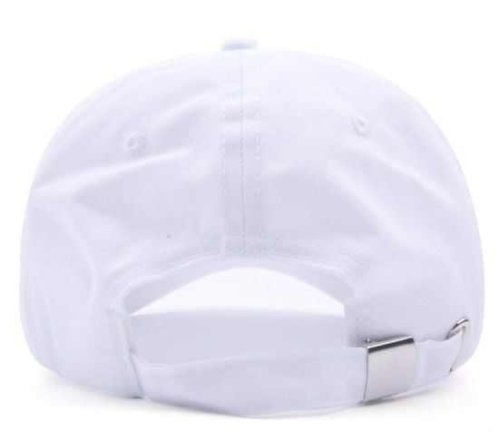 Adjustable Cotton Pattern Rose Embroidered Floral Baseball White Cap
